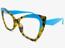 Classic Vintage Retro Cat Eye Style Clear Lens EYEGLASSES Funky Marble Frame E2131