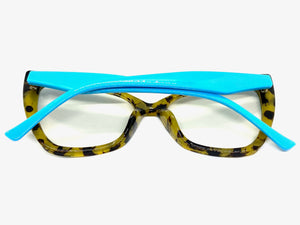 Classic Vintage Retro Cat Eye Style Clear Lens EYEGLASSES Funky Marble Frame E2131