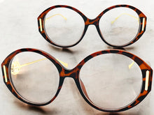 Oversized Vintage Retro Style Clear Lens EYEGLASSES Large Tortoise & Gold Frame 89474
