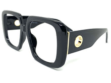 Oversized Classic Retro Style Large Thick Square Black Lensless Eye Glasses- Frame Only NO Lens 80446