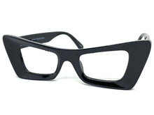 Exaggerated Classic Retro Cat Eye Style Large Thick Black Lensless Eye Glasses- Frame Only NO Lens 80410