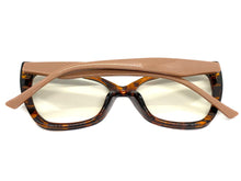 Classic Vintage Retro Cat Eye Style Clear Lens EYEGLASSES Funky Brown Frame E2131