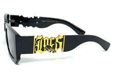 Classic Hardcore Biker Gangster Style LOCS SUNGLASSES Black Frame Dark Lens 91220