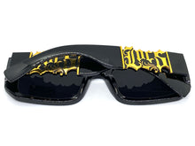 Classic Hardcore Biker Gangster Style LOCS SUNGLASSES Black Frame Dark Lens 91220