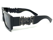 Classic Hardcore Biker Gangster Style LOCS SUNGLASSES Black Frame Dark Lens 91220