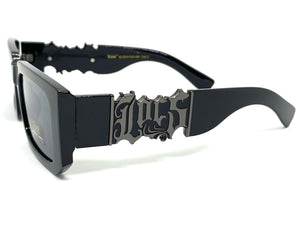 Classic Hardcore Biker Gangster Style LOCS SUNGLASSES Black Frame Dark Lens 91220