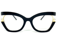 Classic Vintage Retro Cat Eye Style Clear Lens EYEGLASSES Large Black Frame E2069