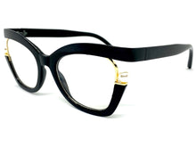 Classic Vintage Retro Cat Eye Style Clear Lens EYEGLASSES Large Black Frame E2069