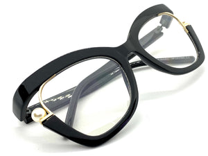 Classic Vintage Retro Cat Eye Style Clear Lens EYEGLASSES Large Black Frame E2069