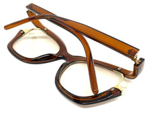 Classic Vintage Retro Cat Eye Style Clear Lens EYEGLASSES Large Brown Frame E2069