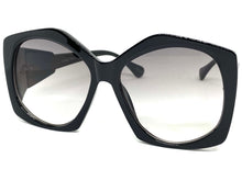 Oversized Vintage Retro Style SUNGLASSES Large Black Frame 80456