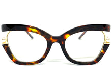 Classic Vintage Retro Cat Eye Style Clear Lens EYEGLASSES Large Tortosie Frame E2069