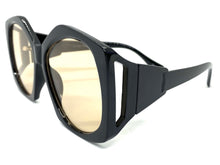 Oversized Vintage Retro Style SUNGLASSES Large Black Frame 80456