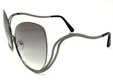 Oversized Exaggerated Classic Vintage Retro Style SUNGLASSES Large Gunmetal Frame - Gray Lens A315 (Copy)