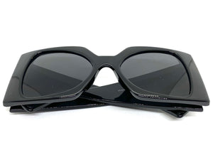 Oversized Exaggerated Vintage Retro Style SUNGLASSES Huge Super Thick Black Frame 9053