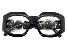 Oversized Vintage Retro Style Thick Black Lensless Eye Glasses- Frame Only NO Lens 9018