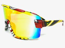Oversized Retro Sporty Wrap Around Style SUNGLASSES Large Graffiti Frame 5304