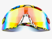 Oversized Retro Sporty Wrap Around Style SUNGLASSES Large Graffiti Frame 5304