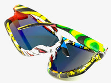Oversized Retro Sporty Wrap Around Style SUNGLASSES Large Graffiti Frame 5304