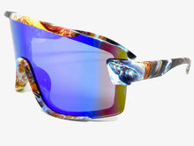 Oversized Retro Sporty Wrap Around Style SUNGLASSES Large Graffiti Frame 5304