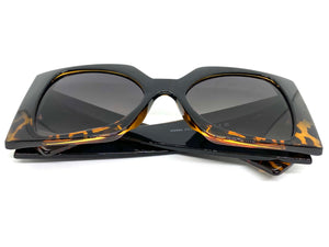 Oversized Exaggerated Vintage Retro Style SUNGLASSES Huge Super Thick Black Frame 9053