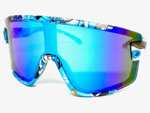 Oversized Retro Sporty Wrap Around Style SUNGLASSES Large Graffiti Frame 5304