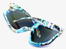 Oversized Retro Sporty Wrap Around Style SUNGLASSES Large Graffiti Frame 5304