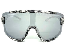 Oversized Retro Sporty Wrap Around Style SUNGLASSES Large Graffiti Frame 5304