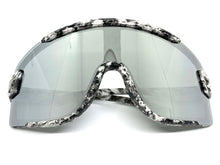 Oversized Retro Sporty Wrap Around Style SUNGLASSES Large Graffiti Frame 5304