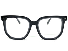 Oversized Vintage Retro Style Clear Lens EYEGLASSES Large Square Black Frame E2071