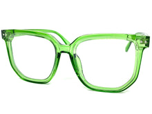 Oversized Vintage Retro Style Clear Lens EYEGLASSES Large Square Green Frame E2071