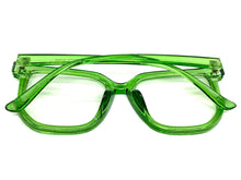 Oversized Vintage Retro Style Clear Lens EYEGLASSES Large Square Green Frame E2071