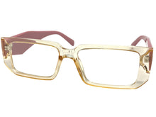 Classy Modern Contemporary Style Clear Lens EYEGLASSES Thick Champagne Frame 81254