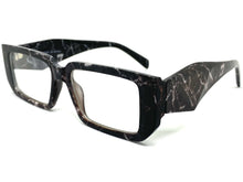 Classy Modern Contemporary Style Clear Lens EYEGLASSES Thick Marble Frame 81254