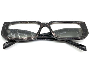 Classy Modern Contemporary Style Clear Lens EYEGLASSES Thick Marble Frame 81254