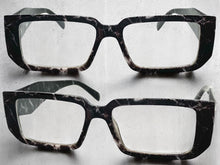 Classy Modern Contemporary Style Clear Lens EYEGLASSES Thick Marble Frame 81254