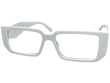 Classy Modern Contemporary Style Clear Lens EYEGLASSES Thick White Frame 81254