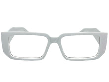 Classy Modern Contemporary Style Clear Lens EYEGLASSES Thick White Frame 81254