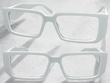 Classy Modern Contemporary Style Clear Lens EYEGLASSES Thick White Frame 81254