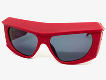 Oversized Modern Retro Raver Party SUNGLASSES Large Thick Red Frame 1215