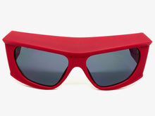Oversized Modern Retro Raver Party SUNGLASSES Large Thick Red Frame 1215