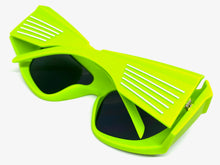 Oversized Modern Retro Raver Party SUNGLASSES Large Thick Neon Green Frame 1215