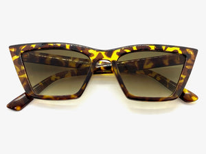 Classic Vintage Retro Cat Eye Style SUNGLASSES Funky Tortoise Frame 2019