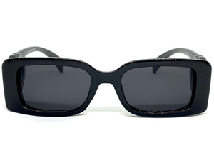 Classic Luxury Vintage Retro Style SUNGLASSES Square Black Frame 80737