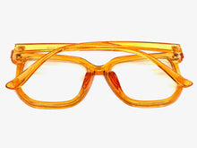 Oversized Vintage Retro Style Clear Lens EYEGLASSES Large Square Orange Frame E2071