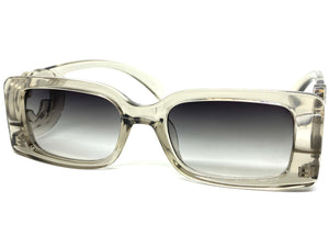 Classic Luxury Vintage Retro Style SUNGLASSES Square Gray Frame 80737