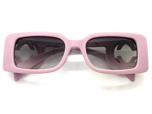 Classic Luxury Vintage Retro Style SUNGLASSES Square Lilac Frame 80737