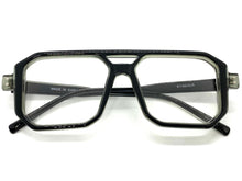 Classic Vintage Retro Aviarot Style Clear Lens EYEGLASSES Square Black Frame 81182