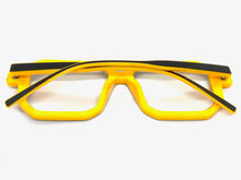 Classic Vintage Retro Aviarot Style Clear Lens EYEGLASSES Square Yellow Frame 81182