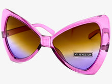 Oversized Retro Style Bow Shaped SUNGLASSES Large Purple Frame 6317